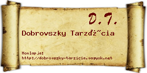 Dobrovszky Tarzícia névjegykártya